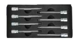 Temo 8Pc 1/4" Dr. Long Type Hex Bit Socket Set - H1.5-H6