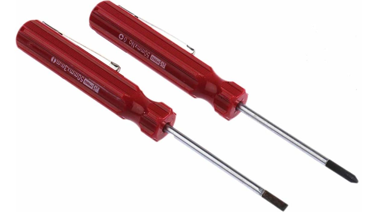 RS PRO Engineers Slotted Parallel; Pozidriv Screwdriver Set 2 Piece
