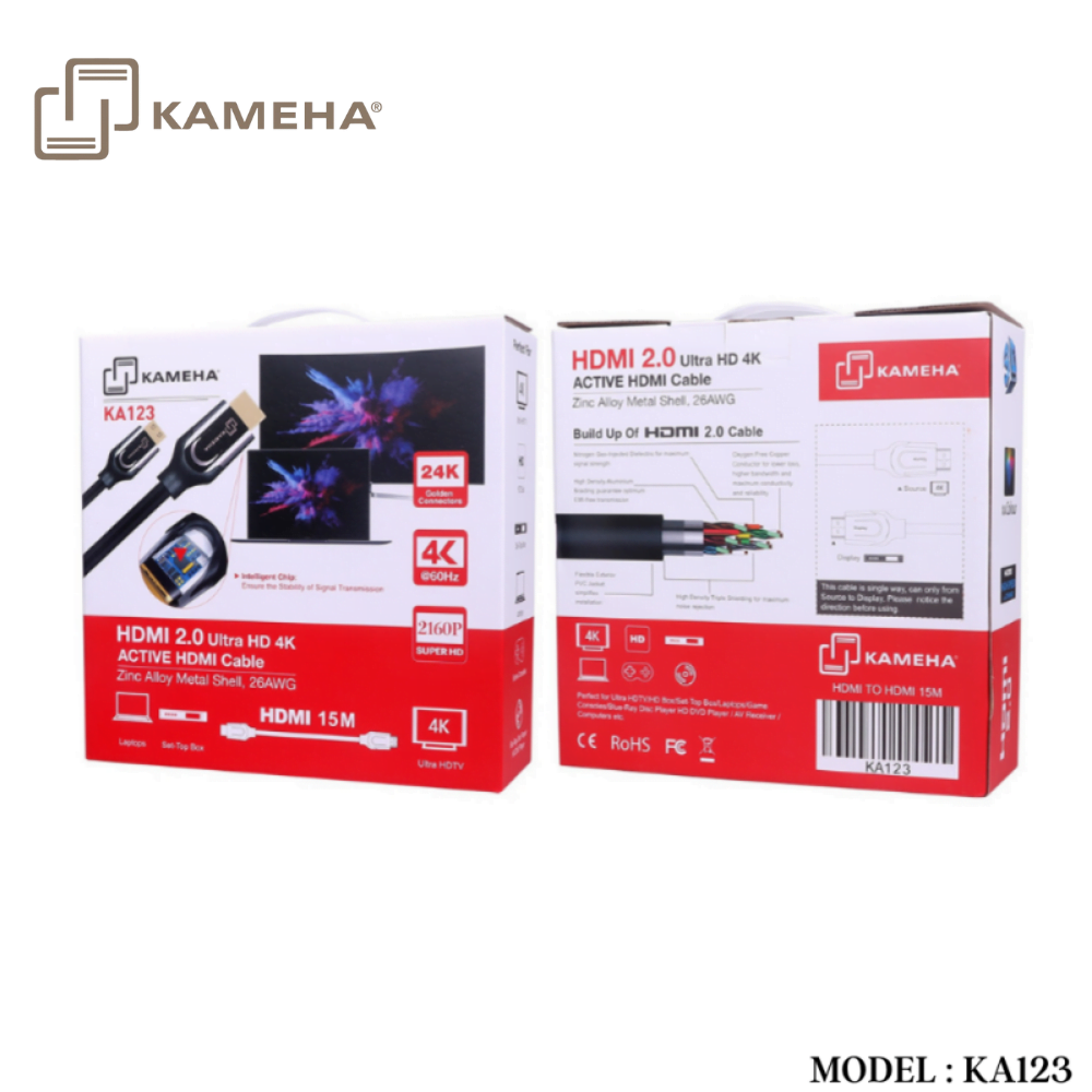 KAMEHA KA123 HDMI TO HDMI V2.0 CABLE 15MM
