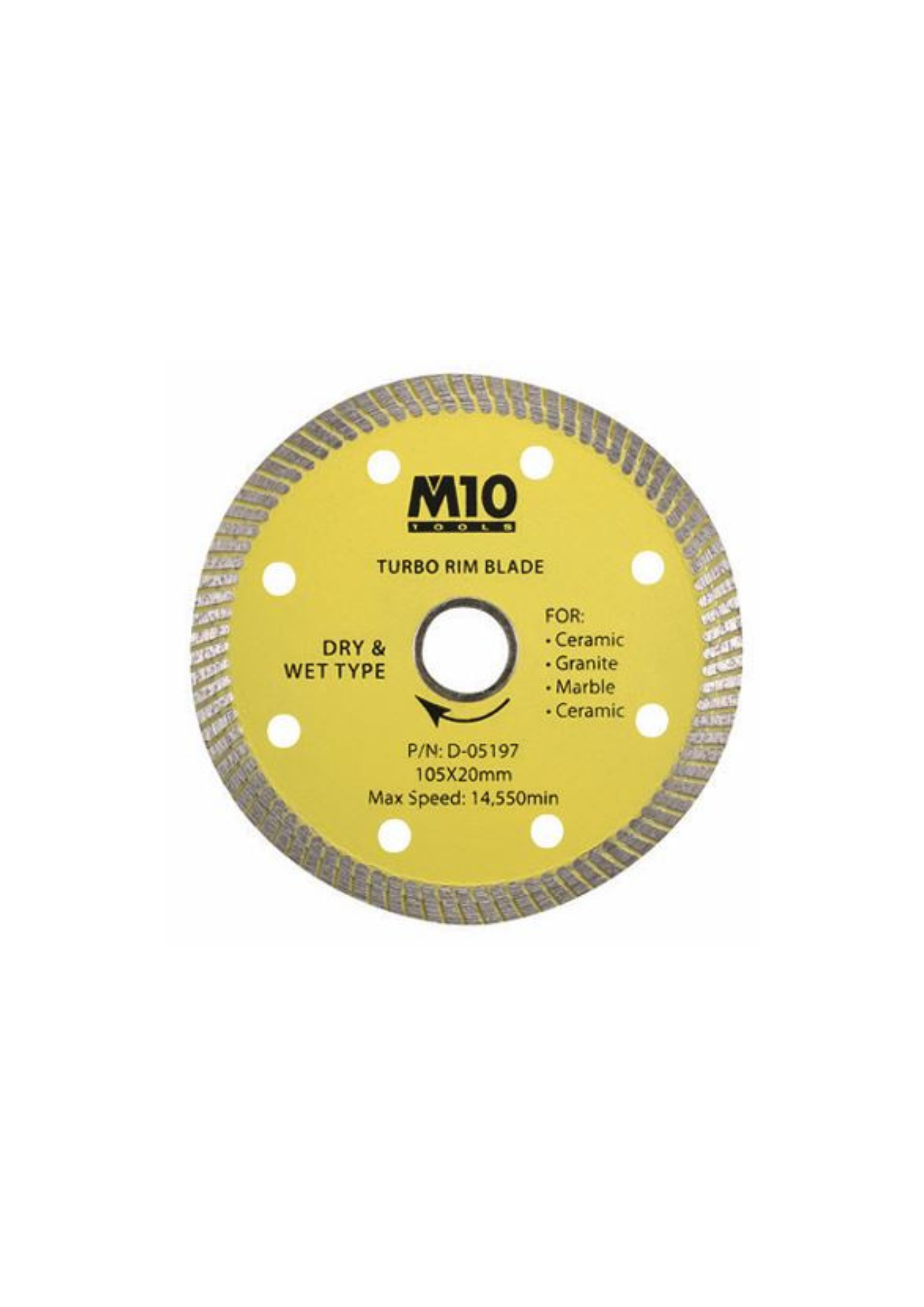 M10 Turbo Rim Diamond Cutting Wheel