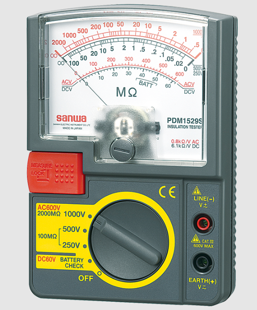 SANWA PDM1529S ANALOG INSULATION TESTER