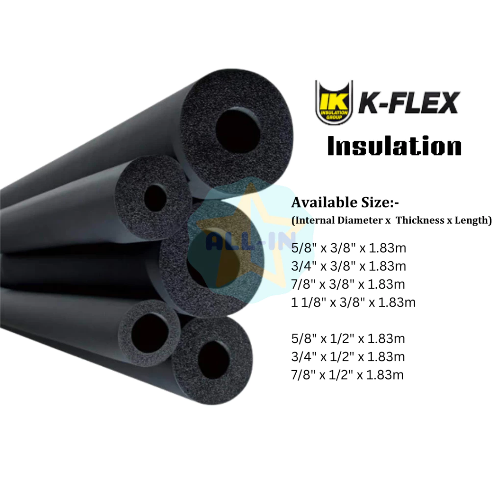 K-Flex Insulation for Copper Pipe Multi Size (Box)