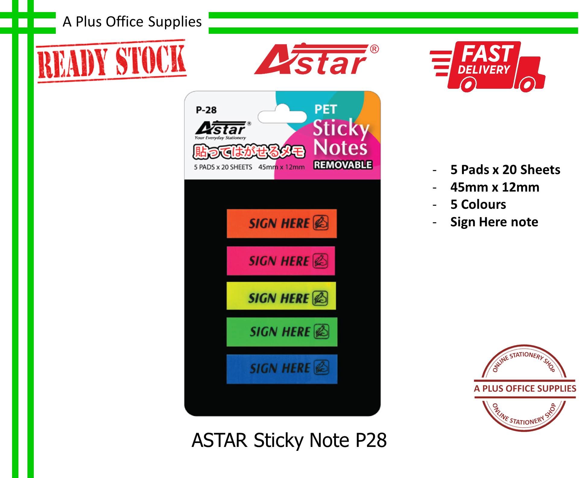 ASTAR Sticky Note P28 45mm x 12mm / Nota Berpelekat Sendiri