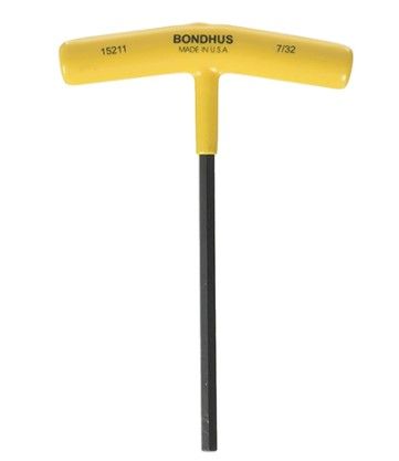 BONDHUS 6? LENGTH HEX T-HANDLE WRENCH (INCHES)