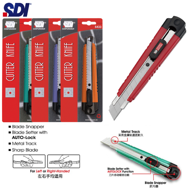 QP [BTB] SDI Heavy Duty Cutter In Sliding Card 5433A 18mm