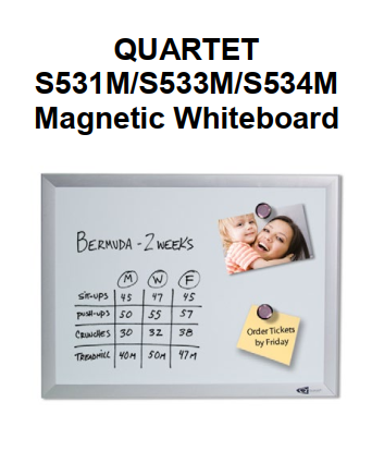 Genuine Malaysia Quartet Warranty - QUARTET 24鈥�x 36鈥�Magnetic Whiteboard S533M