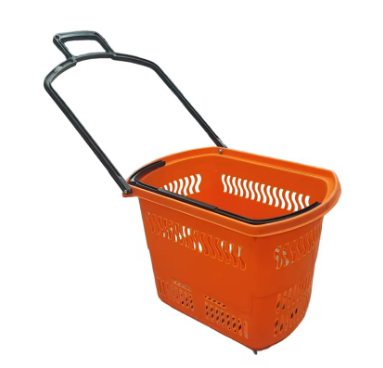 *Basket trolley with wheeled basket