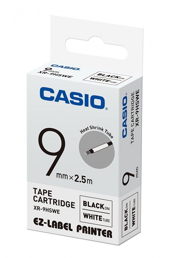 CASIO XR-9WEI TAPE CARTRIDE 9MM X 8M-BLACK, CASIO XR-9X1 TAPE CARTRIDGE 9MM X 8M-CLEAR