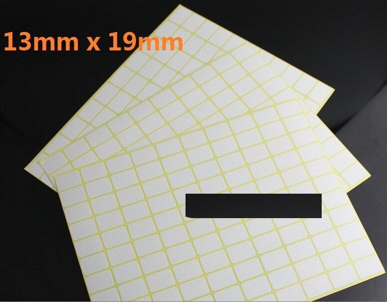 Label Sticker 13mm x 19mm White
