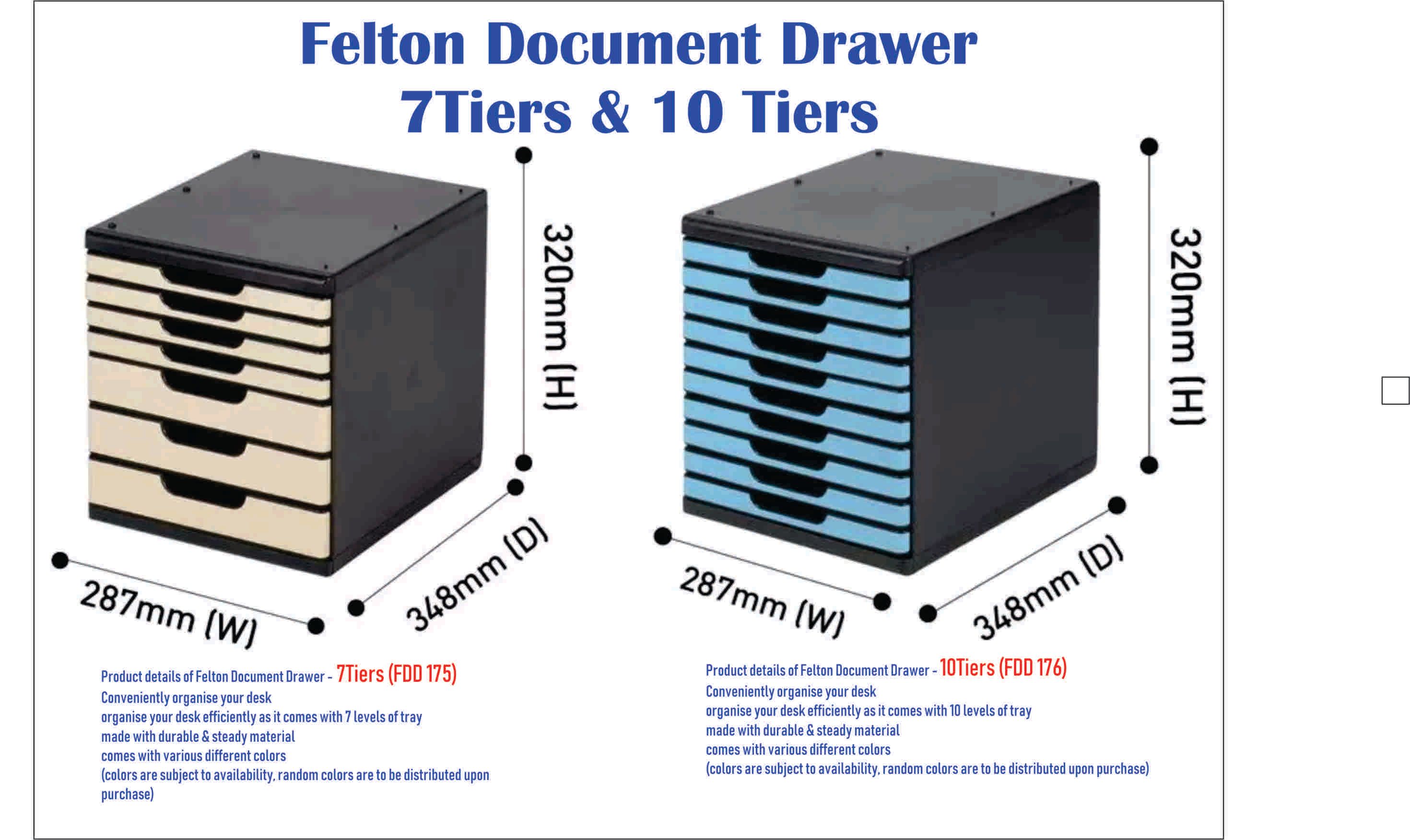 Felton Document Drawer 7Tiers & 10 Tiers- Free delivery semenanjung only