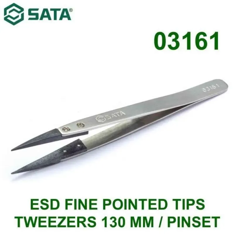 Sata ESD FINE POINT TWEEZER 130MM