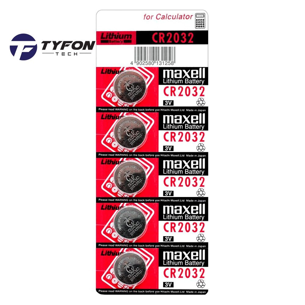 5pcs Maxell Lithium 3V CMOS 220mAh Li-ion Button Cell Battery (CR2032)