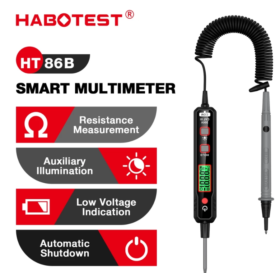 HABOTEST HT86B SMART MULTIMETER AC/DC VOLTAGE 2V-300V