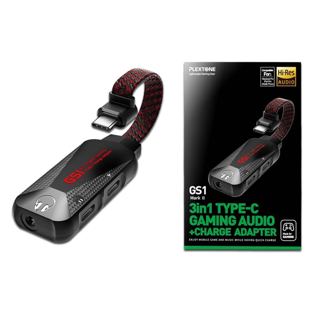 PLEXTONE GS1 MARK II 3IN1 TYPE-C GAMING AUDIO + CHARGE ADAPTER