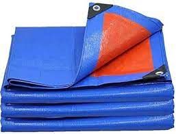20 FEET X 40 FEET Blue Orange Water Resistance Waterproof Tarpaulin Sheet Canvas