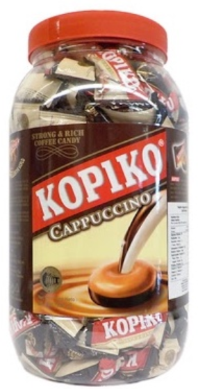 KOPIKO COFFEE CAPPUCCINO HARD CANDY 900G BIG JAR SWEETS 300'S