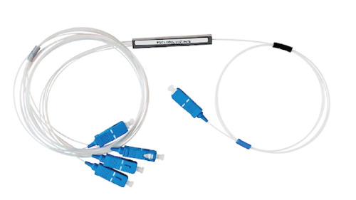 Splitter 1:4 PLC Type ,0.9mm, SC/UPC Input 1m, SC/UPC Output 1m, G657A1, Micro Type