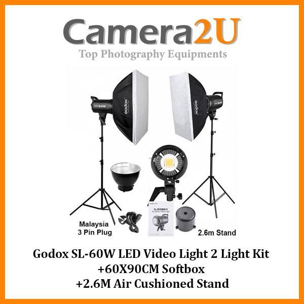 *Godox SL-60W LED Video Light 2 Light Kit