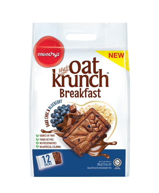 Munchy's Oatkruch Breakfast Dark Choc & Blueberry Biscuit 384gm