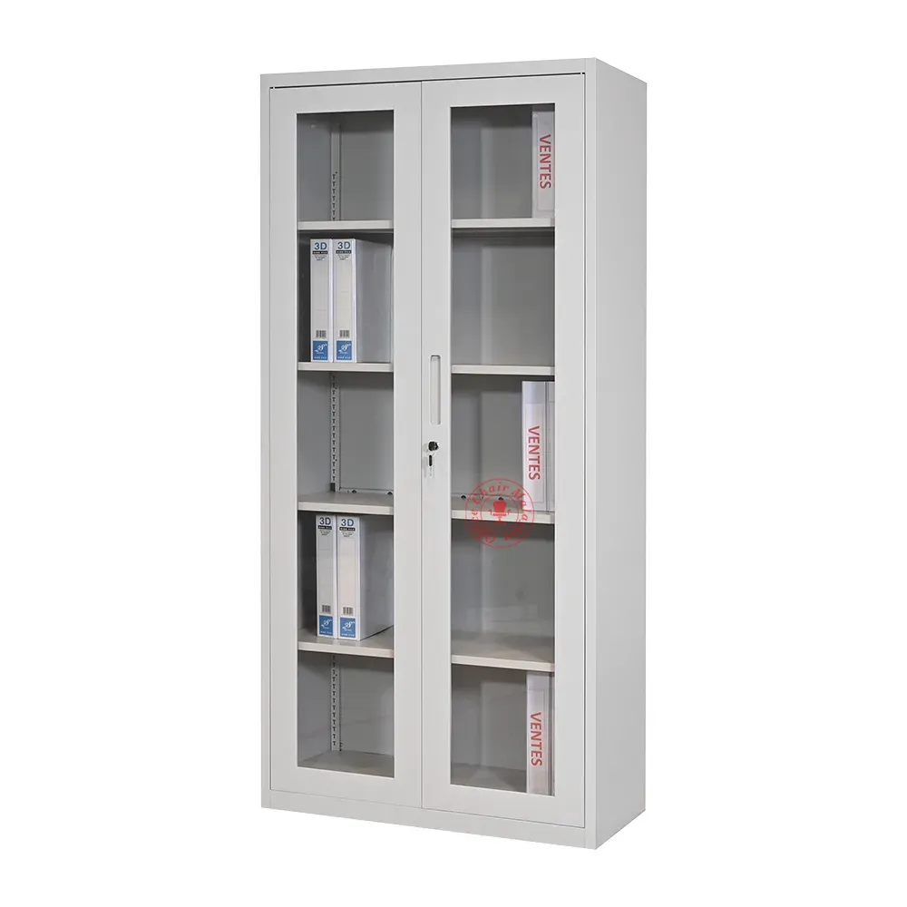 FULL HEIGHT METAL CABINET -SLIDING DOOR WITH GLASS