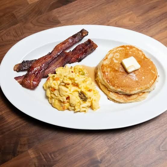 Pancake + Chicken Slice + Scramble Egg
