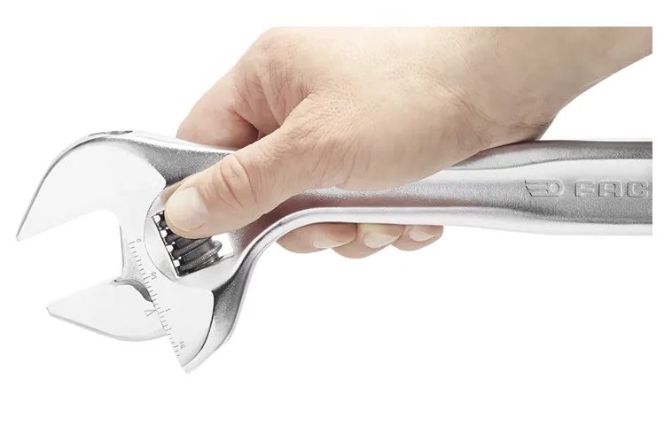 Facom Adjustable Spanner, 376 mm Overall, 50mm Jaw Capacity, Metal Handle 101.15GR