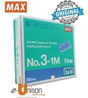 STAPLES NO.3 24/6 - 20BOXES -MAX BULLET