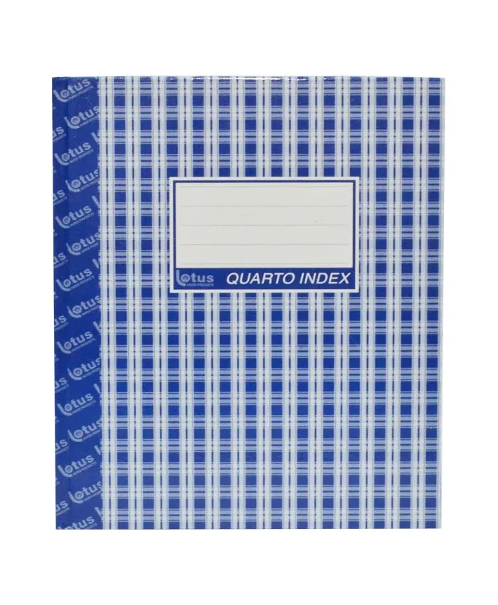 Hard Cover Quarto Index Book / Index Book / Quarto Index Book / Book