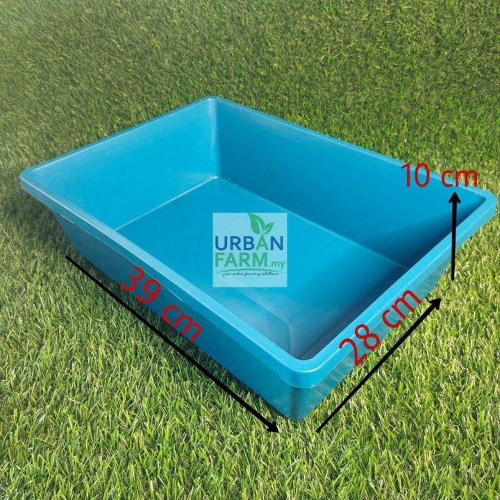 Plastic Square Tray for Hydroponic 39cm X28cmX10 cm