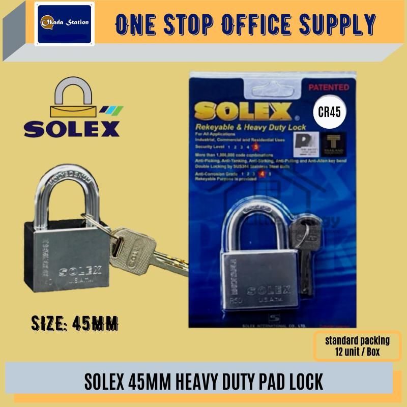 SOLEX 45MM HEAVY DUTY PAD LOCK /Solex /Padlock /Heavy Duty Padlock /45mm /Solex Lock /Solex Heavy Duty Pad Lock