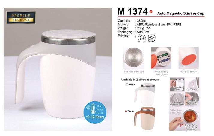 OK GIFT & SOUVENIR :M 1374 AUTO MAGNETIC STRRING CUP + PRINTING LOGO