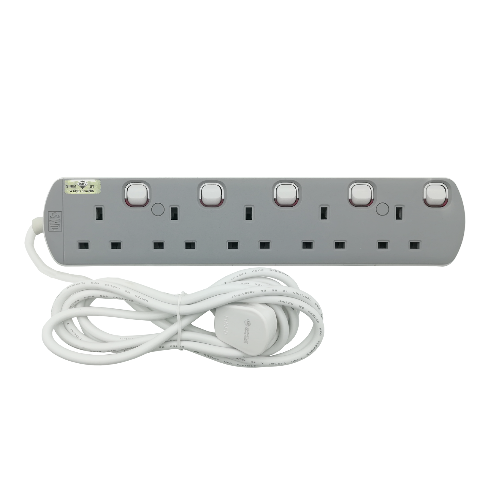 UMS 5 Gang SIRIM Approved Power Extension Socket Plug (5 Meter) High Quality
