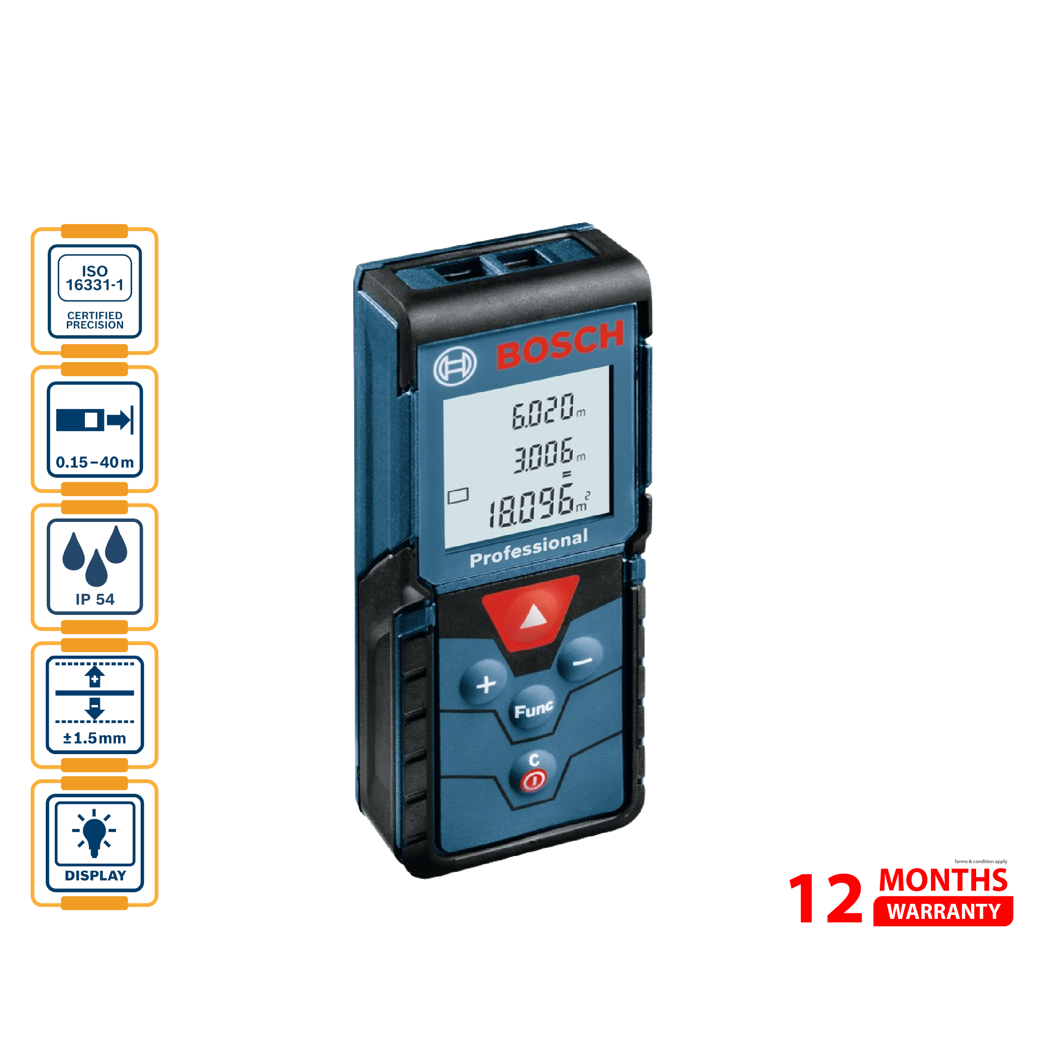 BOSCH GLM 40-12 Laser Measure - 06010729K1