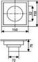 ABAGNO 150*150mm S/Steel Floor Drainer