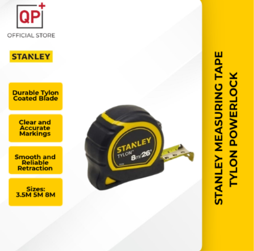STANLEY MEASURING TAPE TYLON 3M 5M 8M / POWERLOCK 3.5M 5M 8M PITA PENGUKUR l PITA PENGUKUR l 卷尺-TYLON 3M/10'