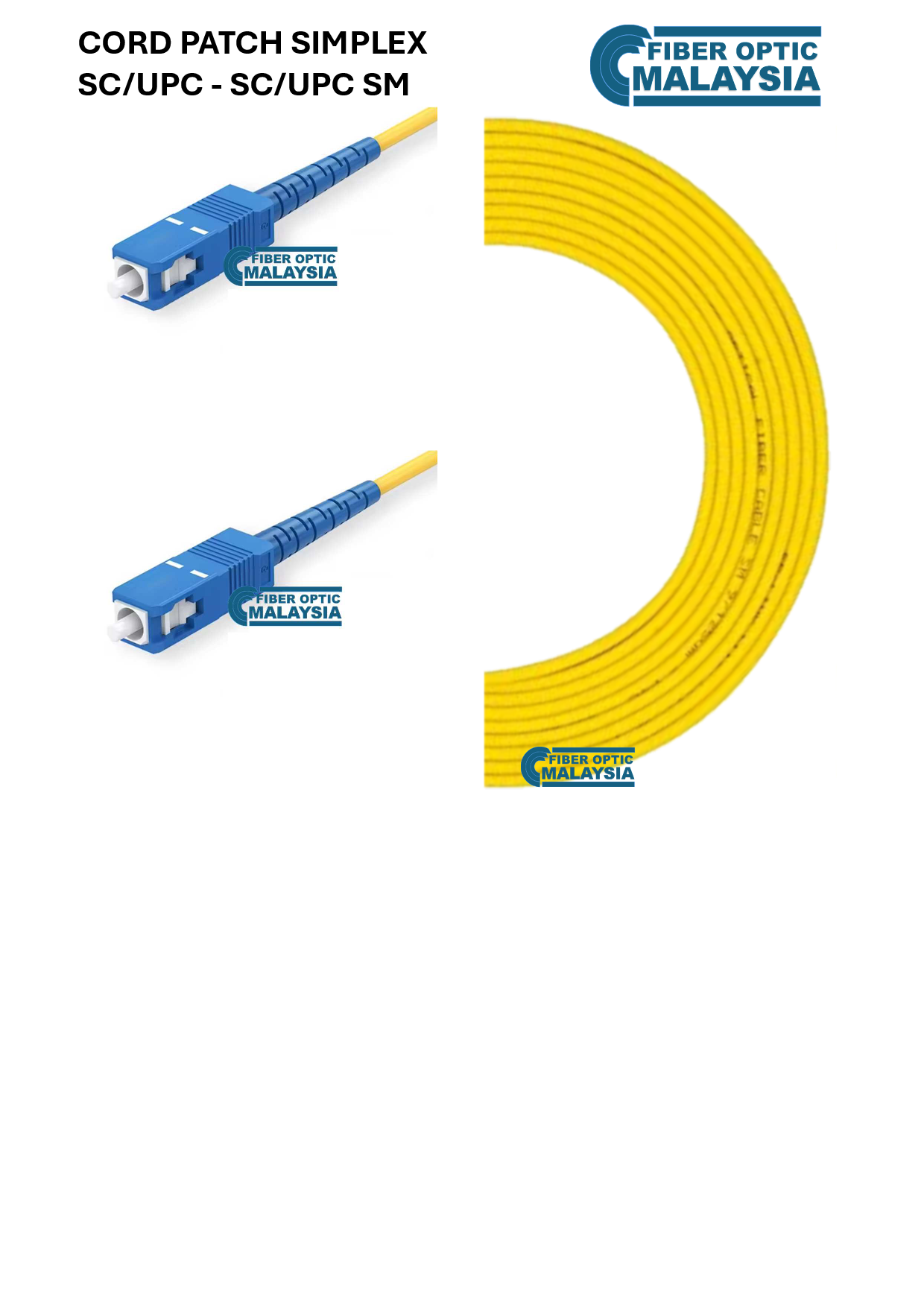 CORD PATCH SC/UPC - SC/UPC SM 6M SIMPLEX PATCHCORD