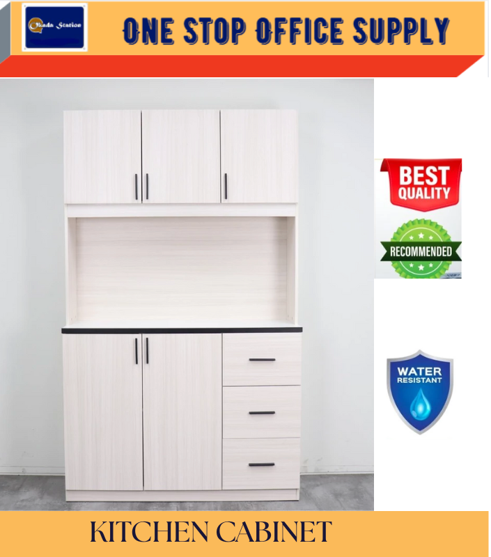 ROAM Almari Dapur Kabinet Kitchen Cabinet Tall Pantry Cabinet Storage Cabinet Ivory White Color