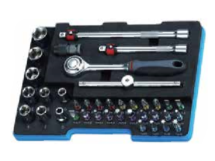 Temo 38Pc 1/4" Dr. Socket & Screwdriver Bit Set