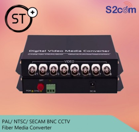PAL/ NTSC/ SECAM BNC CCTV Fiber Media Converter (FMC-BNC)