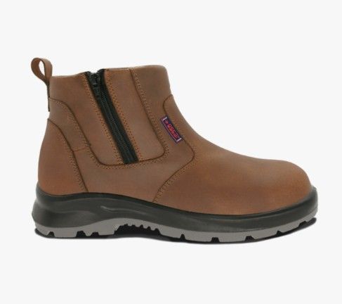 Oscar 806 BROWN ZIPPED ANKLE BOOT