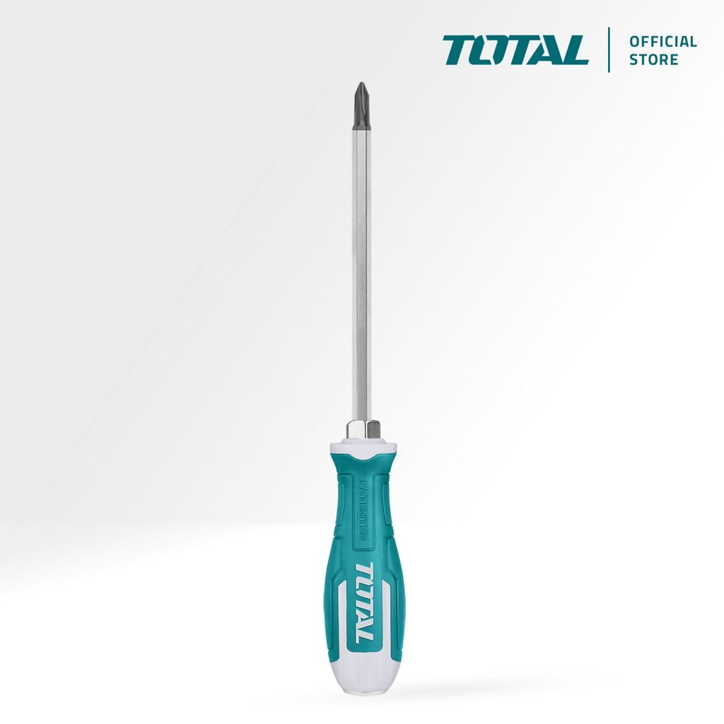 TOTAL PHILLIPS GO-THROUGH SCREWDRIVER FLAT HEAD S2 ALLOY & SHOCK RESISTING STEEL (PH2 X 150MM) THGSPH21506