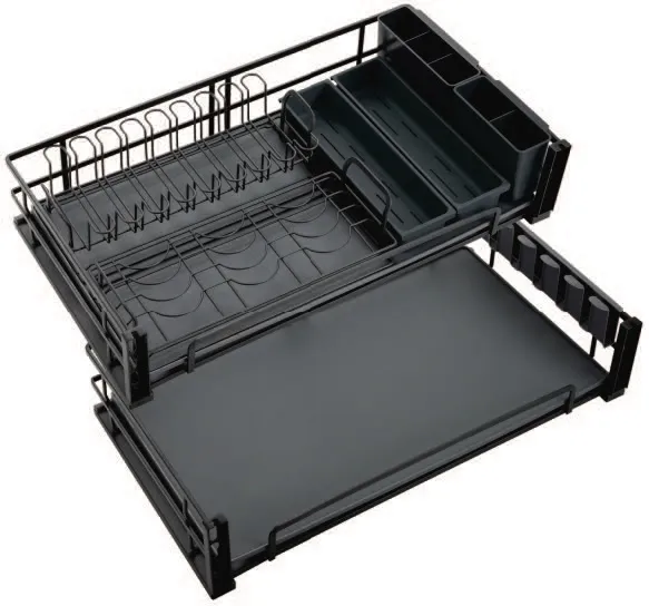 ABAGNO Multi-purpose Pull-out (Bottom) Kitchen Organizer with Plastic Tray.