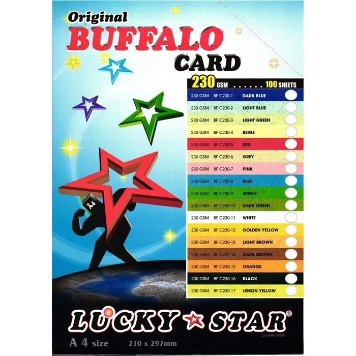 Lucky Star A4 Buffalo Fancy Card 230gsm