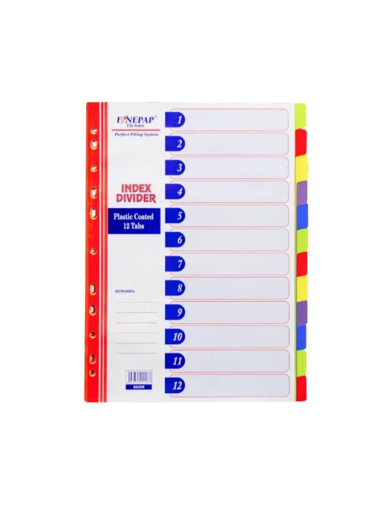 Index Divider File Filling Separator A4 Plastic