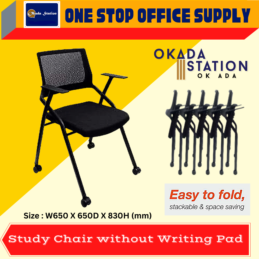 NT-888 Study Chair Without Writing Pad / Study Chair / Student Chair / Tuition Chair / Training Chair / Foldable Chair