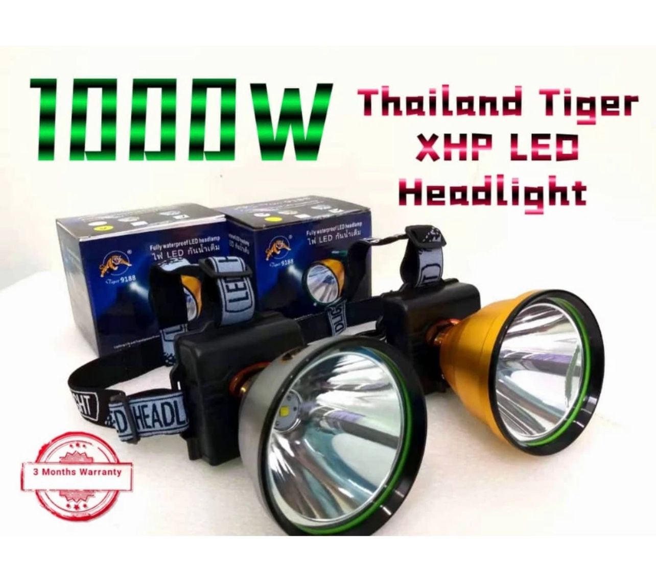 Headlamps Lampu Kepala KUAT TERANG 1000W Rechargeable LED Headlight