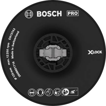 BOSCH X-LOCK BACKING PAD HARD 125MM (2608601716)
