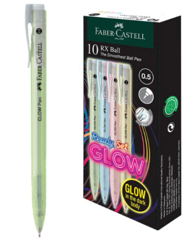 Faber-Castell Ball pen GLOW Pen 0.5 black grn 10x