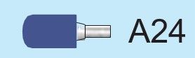 Temo 6*22*6mm Type A24 Vitrified CBN Mounted Point for Stainless Steel - 10pcs/pk
