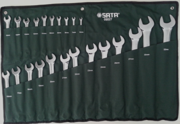 SATA 09027 23PCS FULL POLISH COMBINATION WRENCH SET / SPANNER SET